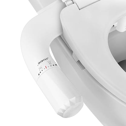 Jamini Ultra-Slim Non-Electric Toilet Bidet Attachment with Dual Nozzles, Rear and Female Front Wash, Single Cold Water with Adjustable Pressure, 0.23" Slim Design, Detachable for Easy Cleaning - style: Diamond Knob – Right