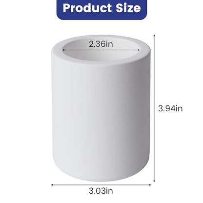 Drying Stone Toothbrush Holder, Diatomite Toothbrush Holders for Bathroom Counter, Quick Drying Electric Toothbrush and Toothpaste Holder Bathroom Organizer, White - color: White