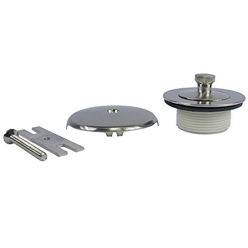 Danco Lift and Turn Bathtub Stopper with Overflow Plate Trim Kit, Brushed Nickel, (89239) - color: Brushed Nickel, size: 1 Pack