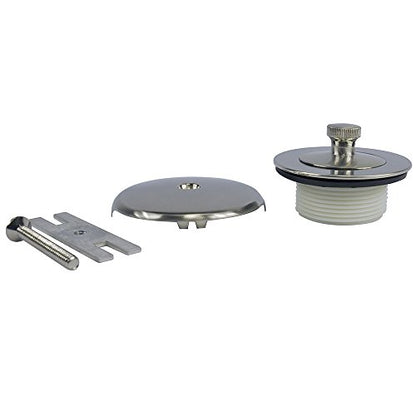 Danco Lift and Turn Bathtub Stopper with Overflow Plate Trim Kit, Brushed Nickel, (89239) - color: Brushed Nickel, size: 1 Pack