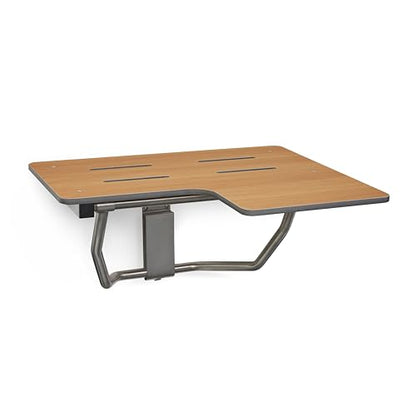 Seachrome 28" x 22.5” Teak Reversible Folding Transfer Tub/Shower Seat, ADA Compliant - color: Teak, size: 28 x 22.5