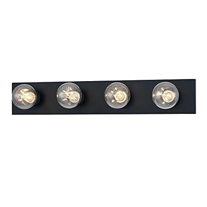 Westinghouse 6117600 Traditional Four-Light Indoor Vanity Light Fixture, Matte Black - color: Matte Black, size: 4-Light