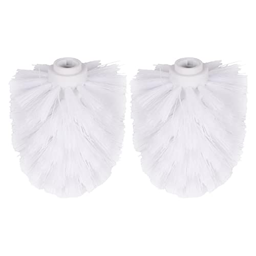 2pcs Toilet Brush Replacement Head, Plastic Toilet Bowl Cleaning Brushes Head, Round Ball Shaped Toilets Brushes Heads Bathroom Brush Cleaners Tool(Color:White)