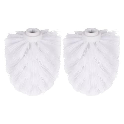 2pcs Toilet Brush Replacement Head, Plastic Toilet Bowl Cleaning Brushes Head, Round Ball Shaped Toilets Brushes Heads Bathroom Brush Cleaners Tool(Color:White)