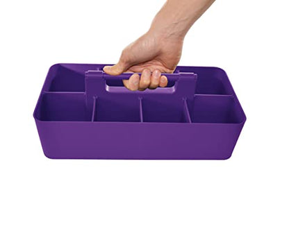 8 Compartments DIY Dividers,Large caddy, Multi Purpose, Simple, Portable, Stackable, Modern Solution for School, Office,MADE IN USA (Royal Purple) - color: Royal Purple