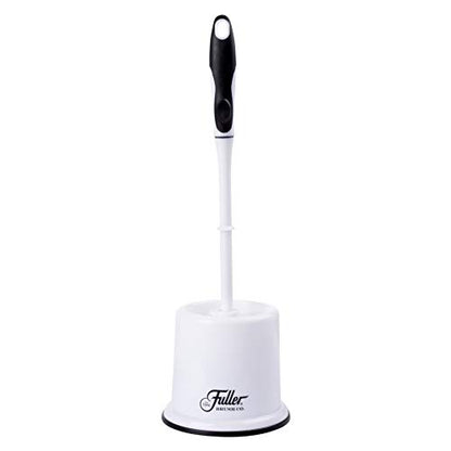 Fuller Brush Toilet Bowl Brush in Caddy Set – 16-Inch Long Handle – Heavy Duty Dome Tufted Bristles, Rubberized Non-Slip Grip, Bathroom, Rim, Trap Cleaner (Pack of 1) - size: 16" Bowl Brush