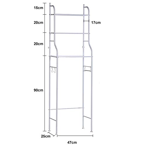 3-Tier Bathroom Organizer Ladder Shelf, Over Toilet Shelf Paper Holder Organizer, Over The Toilet Storage