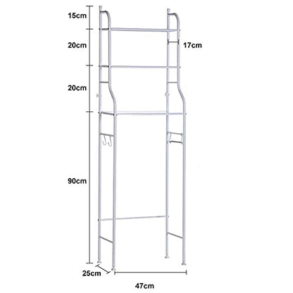 3-Tier Bathroom Organizer Ladder Shelf, Over Toilet Shelf Paper Holder Organizer, Over The Toilet Storage