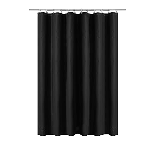 Barossa Design Black Shower Curtain Liner Standard Size | Premium PEVA, BPA & PVC Free, No Chemical Smell, Metal Grommets, Lightweight Shower Curtain with 3 Magnets for Bathroom - color: Black, size: 72"W x 72"L (Pack of 1)