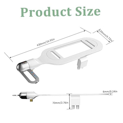 Non Electric Bidet Toilet Seat Attachment with Dual Nozzle, Adjustable Toilet Bidet Attachment for Sanitary and Feminine Wash, Bidet Attachment for Toilet