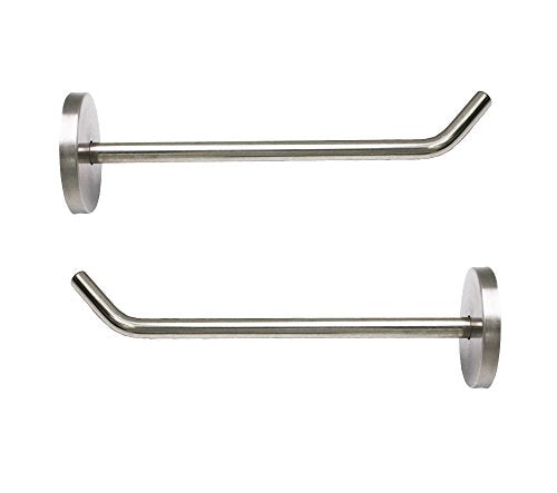 Brushed Stainless Steel Single Heavy Duty Long Coat Hook Robe Hanger Wall Mount Hook, Fit for Kitchen,Bedroom,Living Room, Bathroom,Closets and Garage Storage (7-2/3", 2 PCS) - size: 7-2/3" , 2 PCS