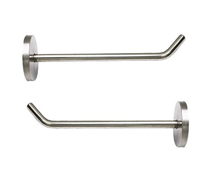 Brushed Stainless Steel Single Heavy Duty Long Coat Hook Robe Hanger Wall Mount Hook, Fit for Kitchen,Bedroom,Living Room, Bathroom,Closets and Garage Storage (7-2/3", 2 PCS) - size: 7-2/3" , 2 PCS
