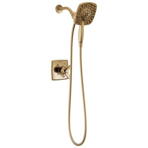 Delta Ashlyn 17 Series Dual-Function Shower Faucet Set with In2ition 2-in-1 Dual Shower Head with Handheld Spray, Gold 2-Handle Valve Trim Kit, Champagne Bronze T17264-I-CZ (Valve Not Included) - color: Champagne Bronze