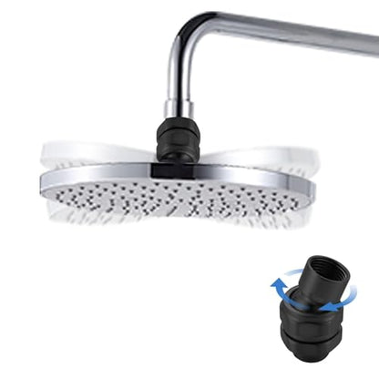 Shower Head Swivel Ball Adapter, Solid Brass Adjustable Shower Arm Connector, Polished Chrome Finish (Black-2 pcs) - color: Black-2 pcs