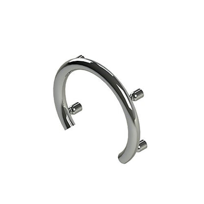 Accent Ring 13" Circular ADA Grab Bar - Polished Chrome, 500 Lbs | Ring-style designer grab bar, decorative and safety-rated, 500 lbs - color: Polished Chrome