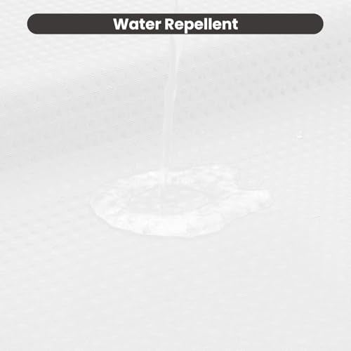 Inhousolu No Hook Shower Curtain with Removable Snap-in Liner, Waffle Weave 230 GSM Polyester, Weighted Hem, Water Repellent Washable, 36 x 72 Inch, White - color: White, size: 36"W x 72"L (Pack of 1)