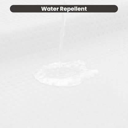 Inhousolu No Hook Shower Curtain with Removable Snap-in Liner, Waffle Weave 230 GSM Polyester, Weighted Hem, Water Repellent Washable, 60 x 72 Inch, White - color: White, size: 60"W x 72"L (Pack of 1)