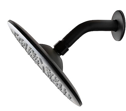 Niagara Conservation N9517MB Rainfall Spa 1-Spray with 1.75 GPM 8-in. Wall Mount Adjustable Fixed Shower Head in Matte Black, 1-Pack | Bathroom Shower Head Sprayer with Pressure Compensation - color: Matte Black, size: 1.75 GPM
