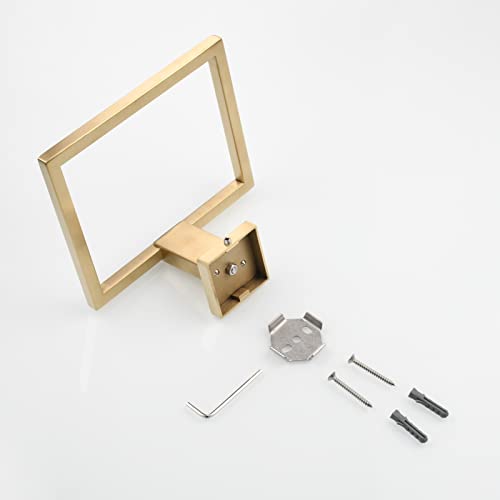 Brushed Gold Hand Towel Ring Stainless Steel Wall Mounted Bathroom Towel Hanger Rack, SBH239J - color: Brushed Gold