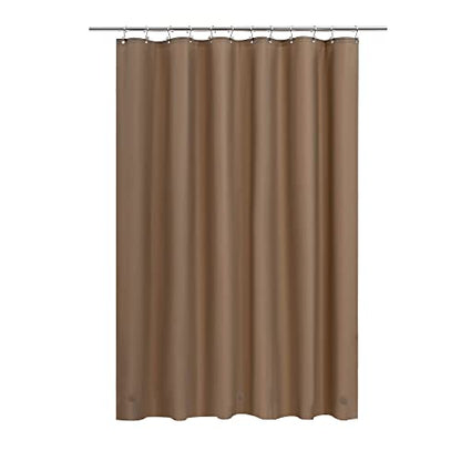 Barossa Design Brown Shower Curtain Liner Standard Size | Premium PEVA, BPA & PVC Free, No Chemical Smell, Metal Grommets, Lightweight Shower Curtain with 3 Magnets for Bathroom - color: Brown, size: 72"W x 72"L (Pack of 1)