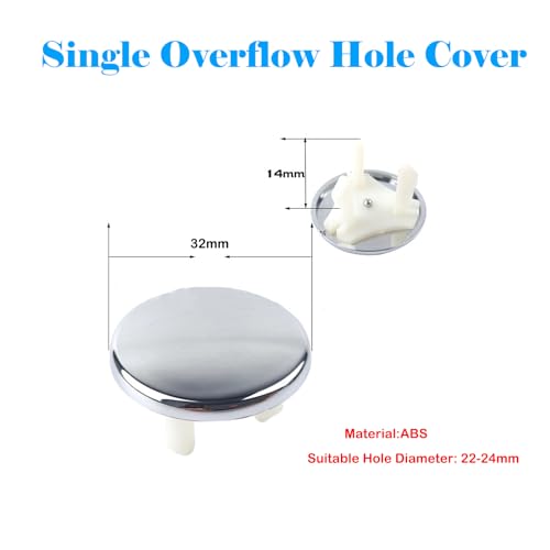 4 Pieces Bathroom Basin Sink Overflow Cover Rings Sink Overflow Ring Hole Round Basin Trim Drain Cap Cover for Kitchen Bathroom - color: Single layer