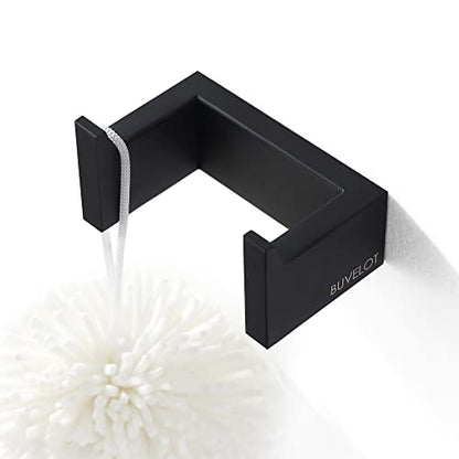 Matte Black Double Towel Hook for Bathroom,Modern Coat Robe Hook Wall Mounted,073010-MB Ler Series - size: Double Robe Hook - Ler Series
