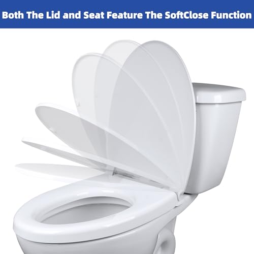 SS124 Toilet Seat Replacement Compatible with TOTO, Cotton White | Elongated Soft Close Toilet Seat for SS124, Transitional Slow-close & Heavy Duty, with Universal Toilet Bolts and Nuts, - style: Compatible with TOTO #SS124