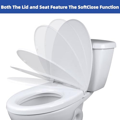 SS124 Toilet Seat Replacement Compatible with TOTO, Cotton White | Elongated Soft Close Toilet Seat for SS124, Transitional Slow-close & Heavy Duty, with Universal Toilet Bolts and Nuts, - style: Compatible with TOTO #SS124