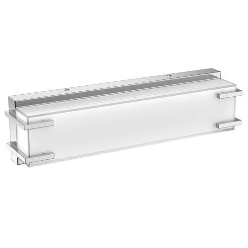 LED Bathroom Light Fixtures Over Mirror 16” Vanity Light with Milky White Lampshade 4000K Daylight Chrome Finishing Bath Bar (Chrome) - color: Chrome, size: 16 inch