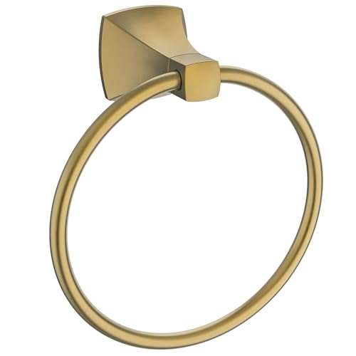 Hand Towel Holder for Bathroom Brushed Gold Towel Ring Stainless Steel and Zinc Alloy Towel Hanger Wall Mount for Bath, Kitchen - color: Brushed Gold