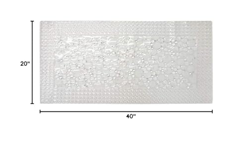 Popular Bath Bubbles-N-Circles Tub Mat, 20x40, Clear