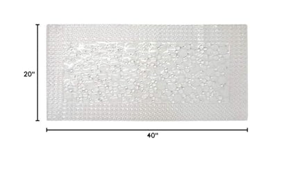 Popular Bath Bubbles-N-Circles Tub Mat, 20x40, Clear