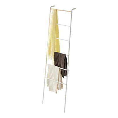 Yamazaki Home Tower Leaning Ladder Rack, Space Saving - Ladder, 63" - Steel - color: White