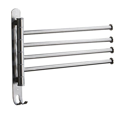ZHOUXIAO Premium Stainless Steel Swing Out Towel Bar/Swivel Towel Racks for Bathroom Kitchen, Brushed Towel Bar Folding Arm Swivel Hanger Bathroom Storage Organizer Wall Mou 6Bars