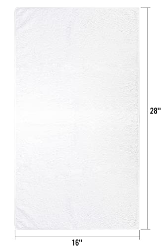 Orighty 6-Pack White Hand Towels - Quick Drying & Absorbent Microfiber Gym Towels 16x28 inches - Lightweight & Thin White Yoga Towel - Multi-Purpose Camping Towel for SPA, Hotel & Bathroom | Quick Drying & Absorbent, Lightweight & Thin White Yoga Towel -