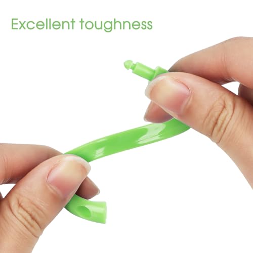 Green Shower Curtain Hooks - 12 Pcs Circular Plastic Shower Curtain Rings for Bathroom - O Shaped Green Shower Hooks Rings for Shower Curtain Rod - color: Green