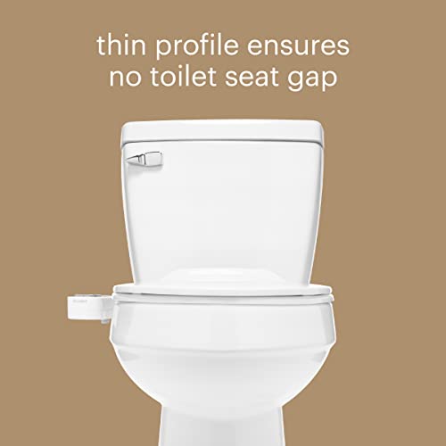 Brondell FSP-250 FreshSpa Thinline Precision Essential Bidet Attachment for Toilet Seats with Adjustable Water Pressure, Side Arm Control, Thin Profile, White (Dual Nozzles) - style: Dual Nozzle