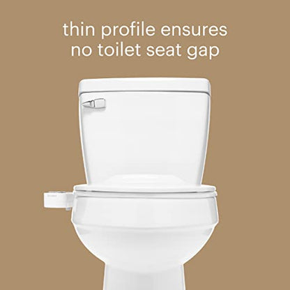 Brondell FSP-250 FreshSpa Thinline Precision Essential Bidet Attachment for Toilet Seats with Adjustable Water Pressure, Side Arm Control, Thin Profile, White (Dual Nozzles) - style: Dual Nozzle