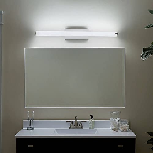 Kichler 11150NILED LED Linear Bath Vanity in Brushed Nickel, 37.25" | LED bath bar with white acrylic diffuser for bathroom mirrors (37.25"), 11150NILED - size: Medium