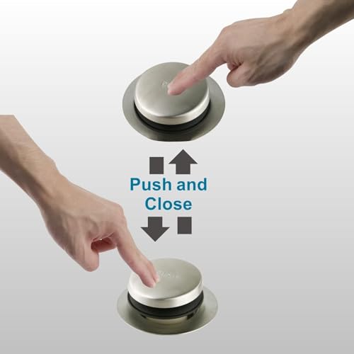 WELSAN Brushed Nickel Tub Drain,Single Hole Overflow,Bathtub Drain Trim Set | Tip-Toe, 1-Hole Faceplate, Coarse thread replacement trim kit assembly with adapter, fits 1-3/8 inch or 1-1/2 inch tub drain - color: Brushed, style: 1 Hole