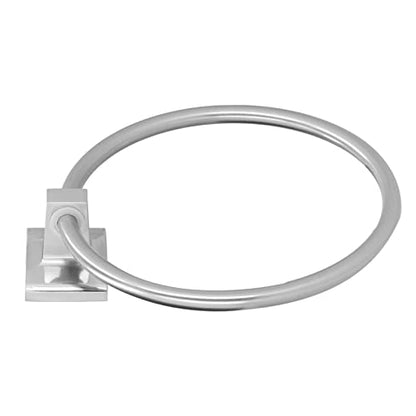 Generic Towel Ring Towel Holder Rack Wall Mounted Heavy Duty Zinc Alloy Stainless Steel Bathroom Hanger with Square Base for Home Bathroom