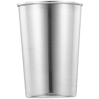 1Pc Stainless Steel Pint Cups Shatterproof Cup Tumblers Stackable Metal Drinking Glasses BPA Free Unbreakable Stackable for Bar Home Restaurant Camping Kids