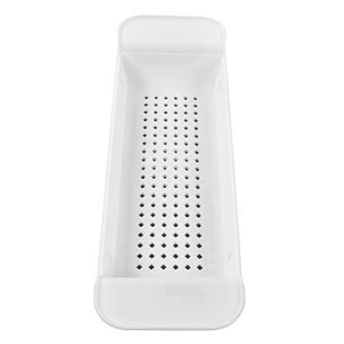 VBESTLIFE Expandable Bathtub Caddy Tray, Water Proof Bath Tub Rack with Nonslip Ends, Adjustable Organizer for Book Tablet Wine Glass, Sturdy PP Shelf for Reading, Spa Women Men (White) - color: White