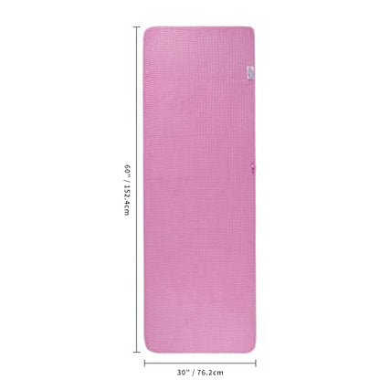 POLYTE 430 GSM Poly Blend Microfiber Quick Dry Waffle Bath Towel, 30x60 in | 4 Pack, Oversize, Lint Free, Body Towel - color: Pink
