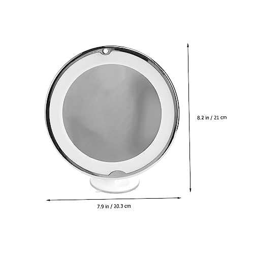 7X Magnifying LED Bathroom Makeup Mirror with Suction Cup Portable Round Vanity Mirror for Travel Bright Lighted Cosmetic