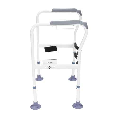 Toilet Safety Rails for Bathroom Safety Frame for Elderly, Pregnant, Disabled, Toilet Safety Frame & Rail, 2-Gear Adjustable Length 23.23-25.2 Inch, Adjustable Height 12.2-16.14 Inch, 440 LBS