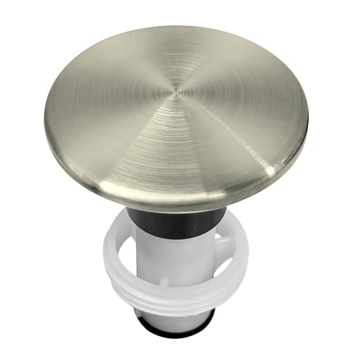 972-098J Brushed Nickel Bathroom Sink Push & Seal Pop Up Drain Stopper | Sealed and Durable 35338-06XX