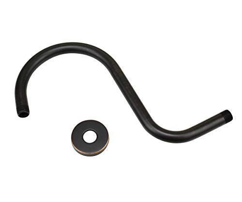 Purelux Goose Neck Shower Arm Made of Stainless Steel, Oil Rubbed Bronze Showerhead Extension - color: S- Oil Rubbed Bronze