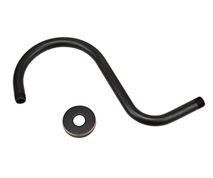 Purelux Goose Neck Shower Arm Made of Stainless Steel, Oil Rubbed Bronze Showerhead Extension - color: S- Oil Rubbed Bronze