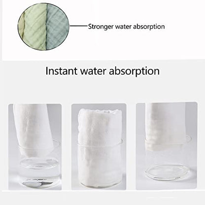 Baby Wash Cloth and Towels 5 Pack - Muslin Washcloths, Super Soft Newborn Bath Face Towels, Cotton Reusable Wipes